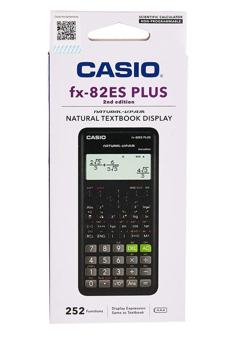 CASIO FX-82 ES PLUS CALCULATOR WITH 1PC SIDE SPIRAL A4BOOK AND 10PCS BALL PEN