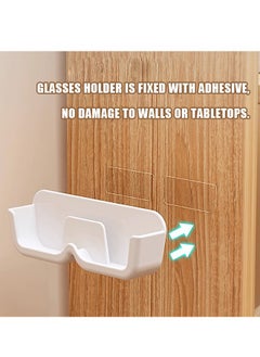 Generic Eyeglass Holder Glasses Stand Storage Rack, Wall Mounted Sunglasses Storage Organizer, Plastic Glasses Frame Display Stand (White)  - Image 3