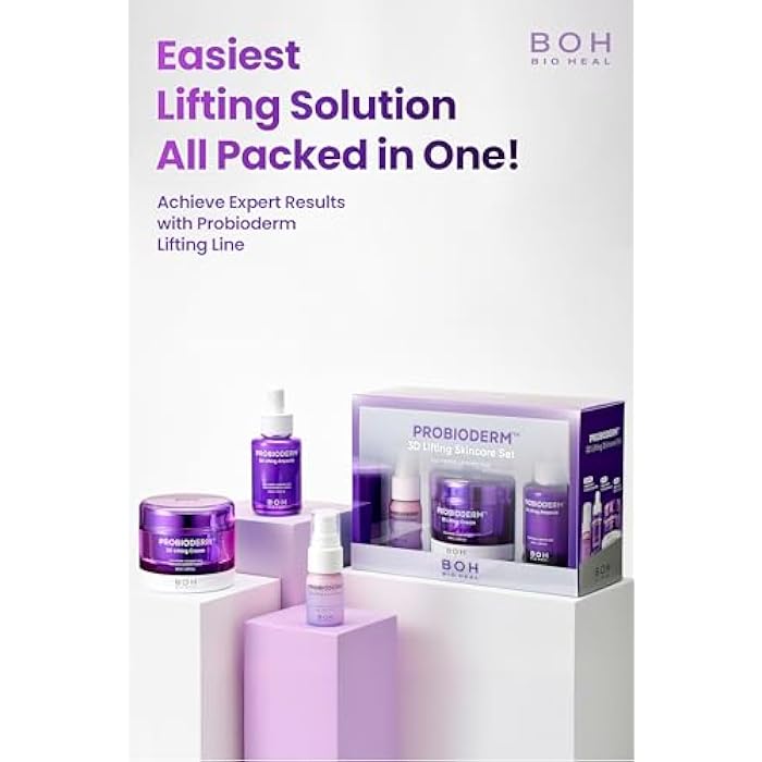 BIOHEAL BOH مجموعة العناية بالبشرة BIOHEAL BOH Probioderm 3D لرفع البشرة | مرطب وجه مضاد للشيخوخة كريم ليلي، أمبول وسيروم رذاذ للوجه | مجموعة العناية بالبشرة الكورية للتثبيت والترطيب | مجموعة هدايا K Beauty للنساء - Image 3