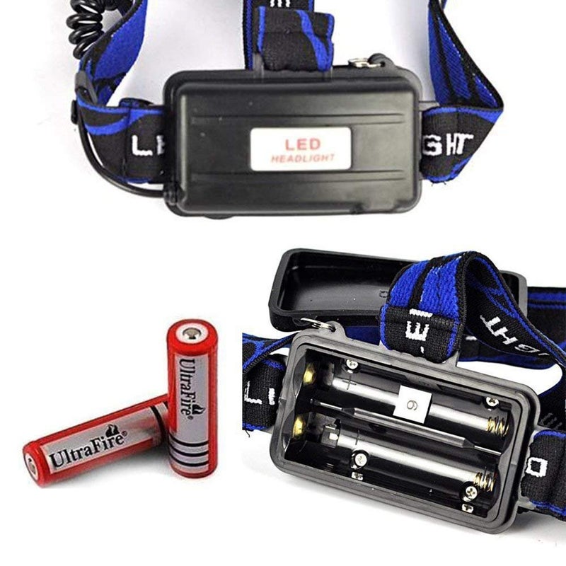 BLAPOXE Waterproof LED Headlamp, Zoomable 3 Modes Bright LED Headlights with Rechargeable Batteries Wall Charger for Camping Biking Hunting Fishing Outdoor Sports - Image 1