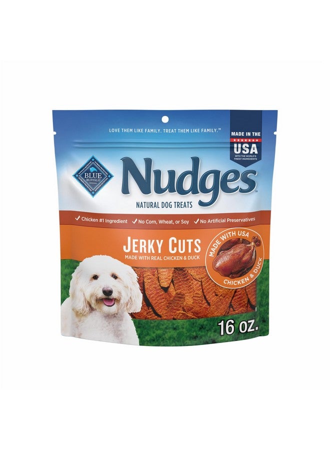 Blue Buffalo Nudges Jerky Cuts Dog Treats, Made in the USA with Natural Ingredients, Chicken & Duck, 16-oz Bag - Image 1