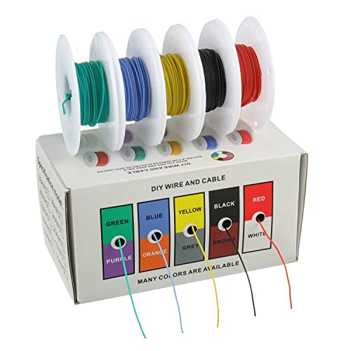 BOJACK 30 AWG Flexible Silicone Wire Electric Wire Hook up Wire Kit 300V Cables with Plus 20 2mm Heat Shrink Tubings and a Mini Wire Stripper5 Colors 3281Ft Each Color 30AWG - Image 3