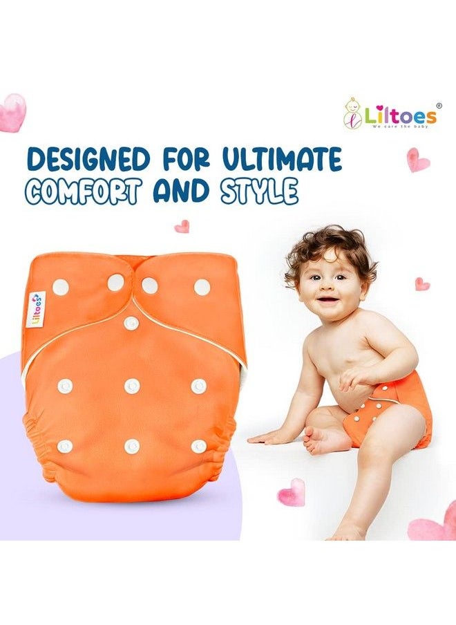 Baby'S All In One Washable Reusable Adjustable Cloth Diapers With Bamboo Charcoal Insert (Set Of 3) (Orange Set Of 3) - pzsku/Z13A62A59B2C01D3BB6ADZ/45/_/1692785055/5eef2703-61fe-431c-9e88-0800df1bea74