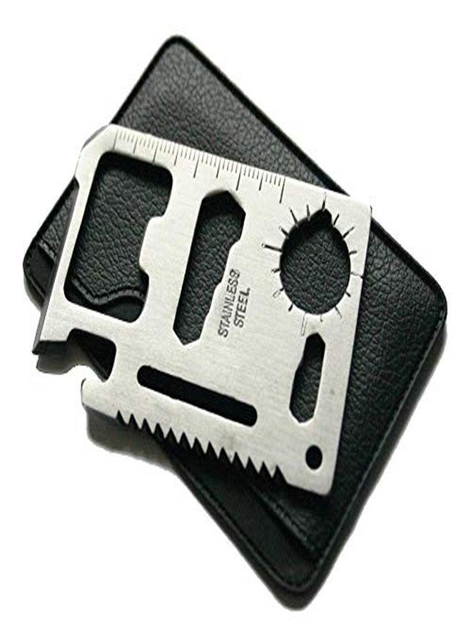 Gadget Hero's Stainless Steel Bottle Opener 11 In 1 Multi Function Credit Card Style Survival Tool Kit - Image 3