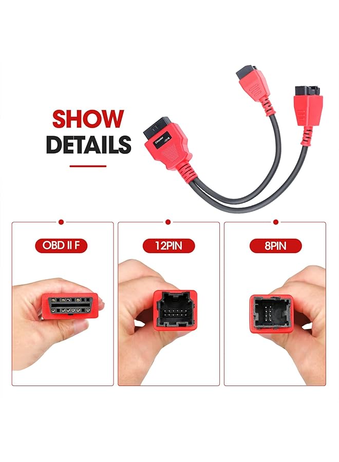 Generic Original Obd2 Adapter For Chrysler 12+8 Programming Cable Connector, Bypass Gateway Protocol Cable, Work On Maxicom Mk808S Mk808Bt Pro Mx900 Maxisys Ms906 Pro Ms906 Pro-Ts Ms919 Ms909 Ultra - Image 5