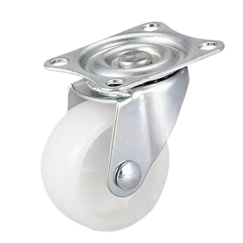 Heavy Duty White Nylon Rubber Caster Wheels 8Pcs 1 5inch For Furniture Carts - Image 2