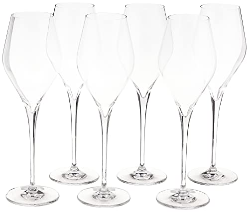 Schott Zwiesel Tritan Crystal Glass Finesse Stemware Collection Champagne Flute with Effervescence Points (Set of 6), 10.0 oz, Clear - Image 2