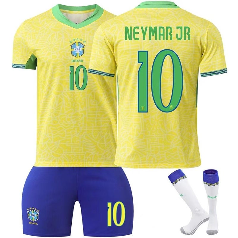 Generic 2024 Brazil Away Jersey #7 Vinicius #10 Neymar Kit Guest and host 10 