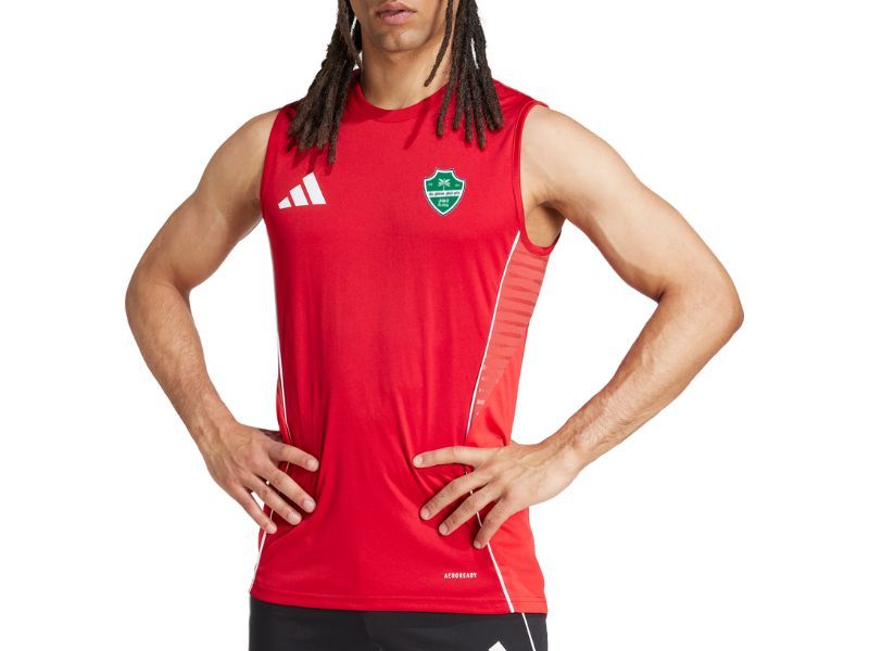 قميص التدريب الأحمر بدون أكمام لنادي الأهلي 25/26