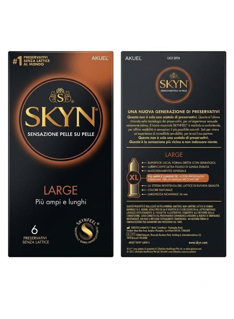 SKYN Large Feel Everything Non-Latex Premium Comfort Wear - 6 Pieces - Image 1
