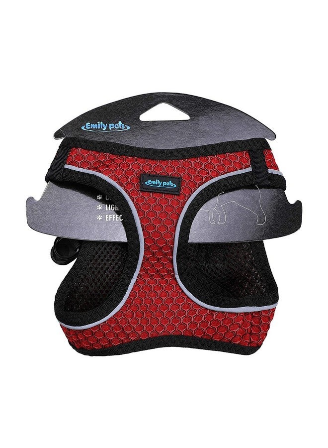Emily Pets Mesh Dog Harness, Step In Adjustable Harness For Dogs (Medium, Red) - Image 3