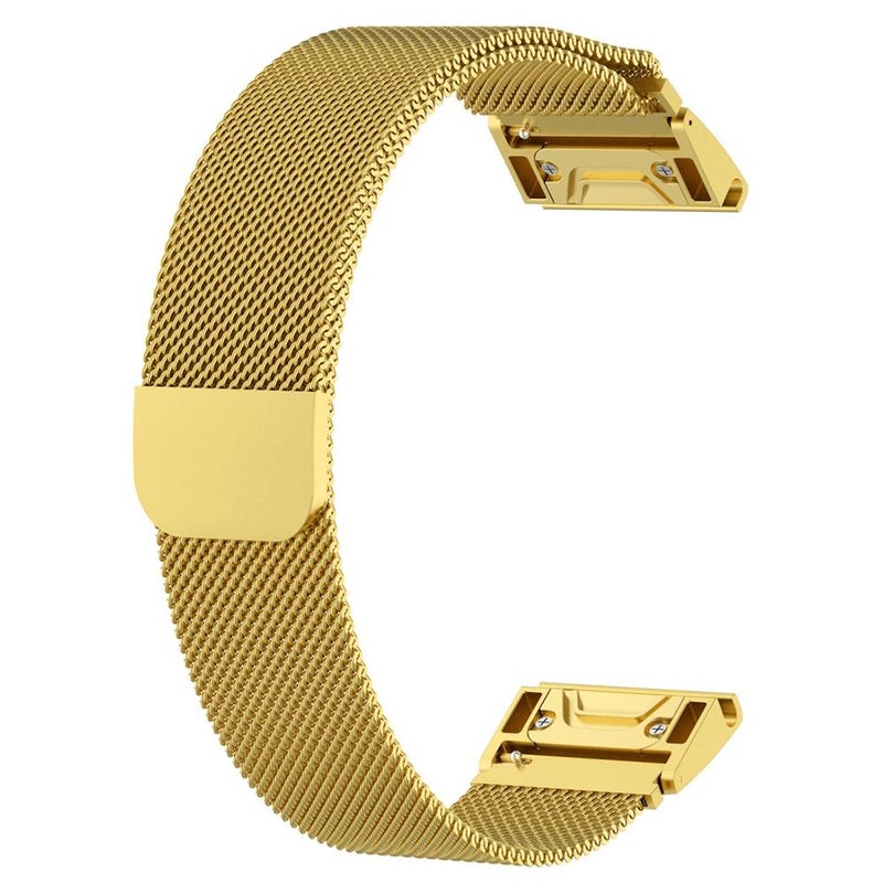 S-TOP For Garmin Fenix 8/7S/6S/5S 20mm xDfind Milanese Quick Fit Metal Watch Band(Gold) - Image 2