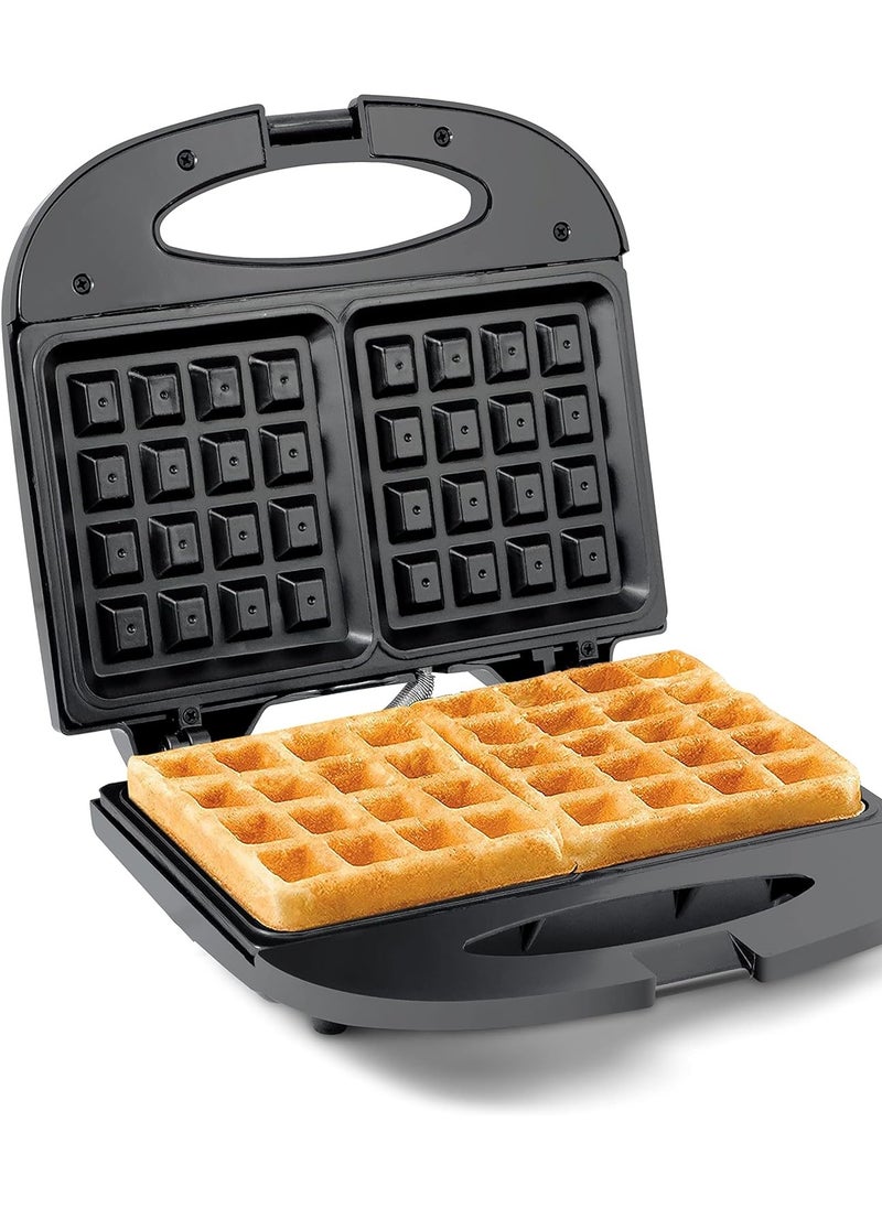 Generic - Electric Non Stick PFOA Free Belgian Waffle Maker Iron Breakfast, Sandwiches Snacks Burgers And More 2 Slice - Image 1