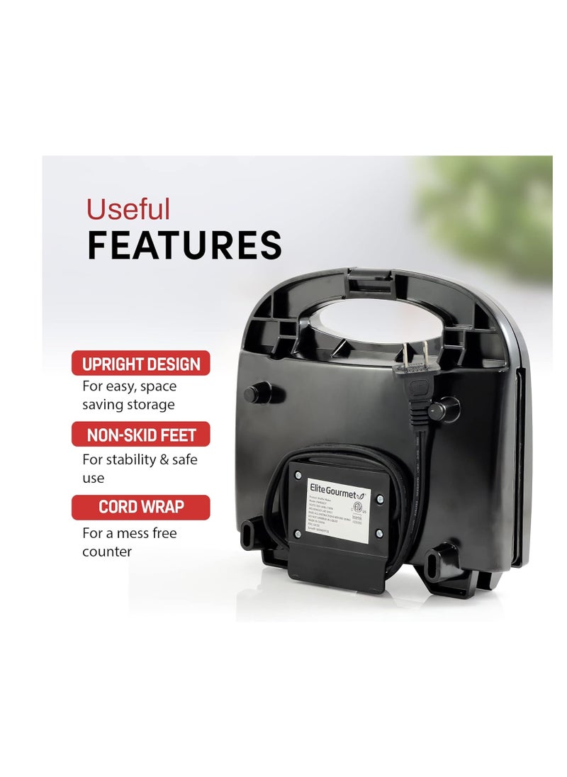 Generic - Electric Non Stick PFOA Free Belgian Waffle Maker Iron Breakfast, Sandwiches Snacks Burgers And More 2 Slice - Image 1
