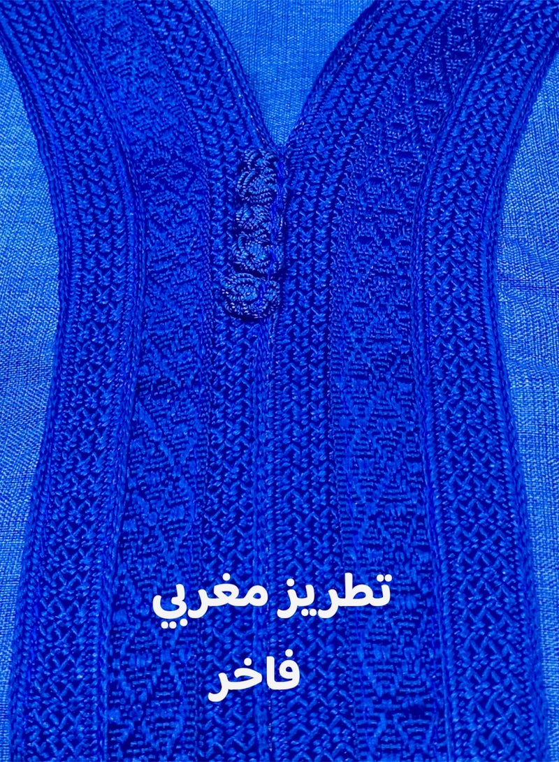 Men's Shirt, Nightgown, Moroccan Robe, Comfortable Men's Gifts Luxury Men's House Robe for Comfort Moroccan Shirt, Men's Summer Shirt, Short Sleeve Shirt, Men's Robe Comfortable Men's Gifts - Image 4