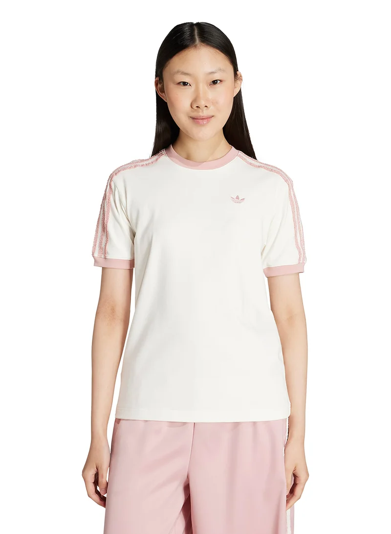 اديداس اوريجينالز 3-Stripe Ruffle T-Shirt