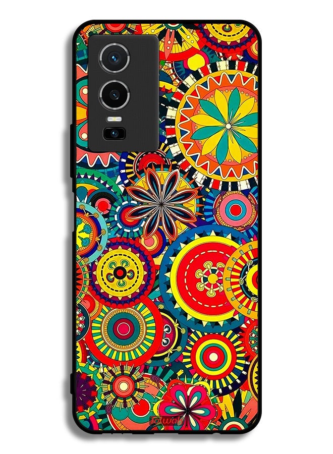 Tolwak Vivo Y76 5G Protective Case Cover Colorful Mandala Pattern - Image 2