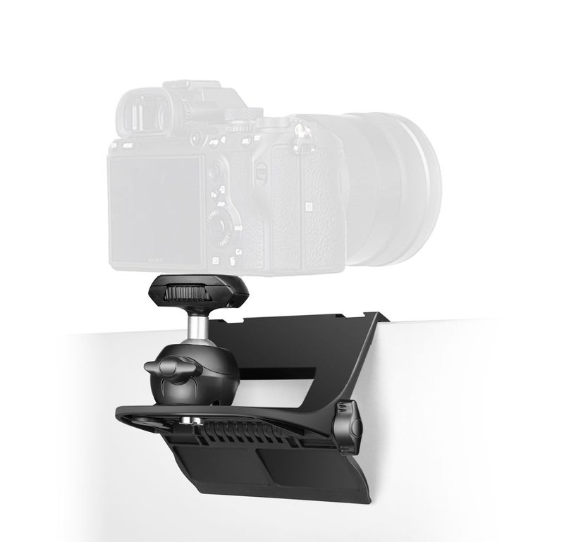 RAUBAY ã€CM01ã€‘ Monitor Top Camera Mount Clamp, Hanging Webcam Stand with 1/4" Screw, Suitable for Flat-Screen Monitors, for Live Stream, Video Conferencing, YouTube, TikTok, etc. - Image 1