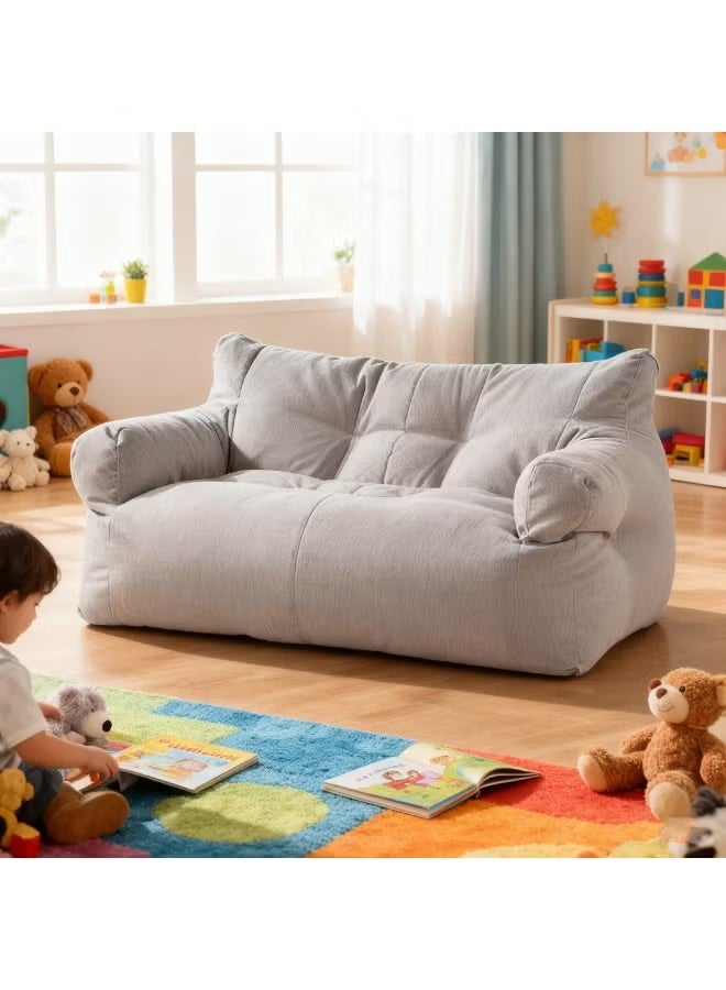 Arabest Indoor Large Bean Bag Sofa without Filling Bedroom Living Room Leisure Lounge Chair Bean Bag Tatami Pouf Soft Armchair, Sofa Cover Light Gray - Image 5