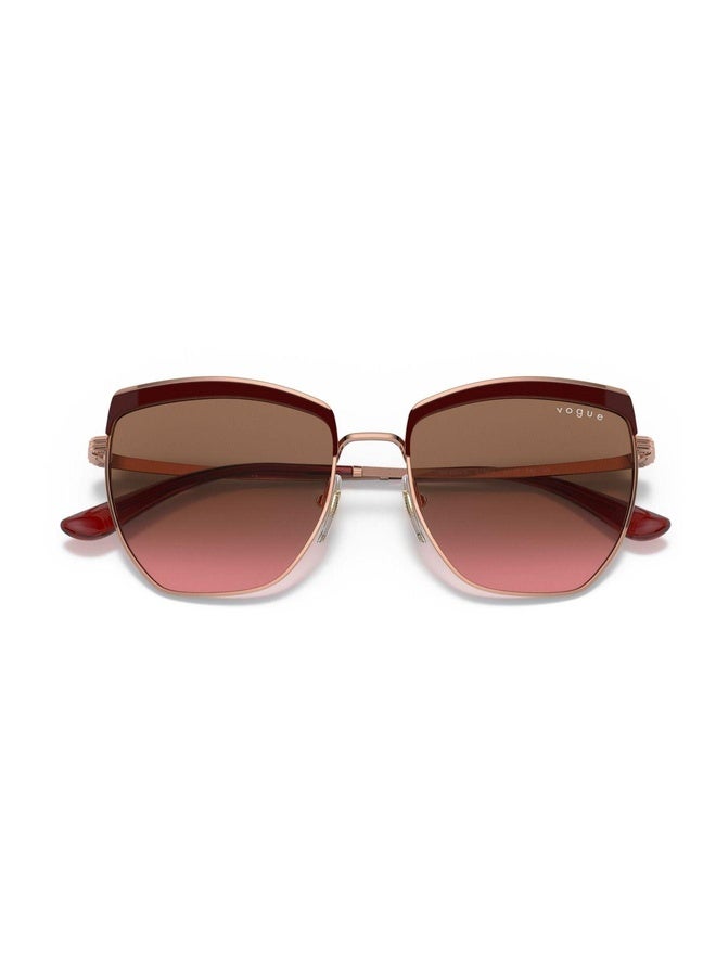 Woman IRREGULAR  SUNGLASSES- VO 4234S - lense size:54mm - TOP BORDEAUX/ROSE GOLD
