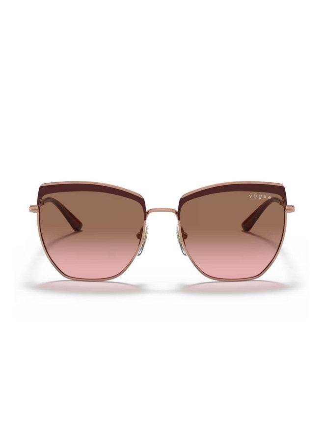 Woman IRREGULAR  SUNGLASSES- VO 4234S - lense size:54mm - TOP BORDEAUX/ROSE GOLD