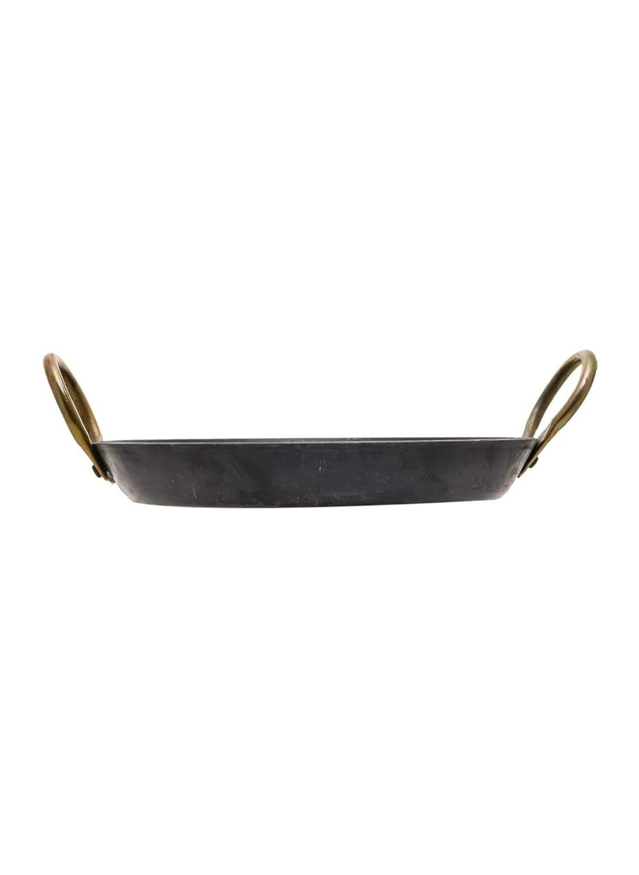 AS A S Heavy Base Iron Flat KadaiTaviFry PanTai for Making jalebi dal tadka etc 16 inch 40 CM 5 Liter  - Image 2