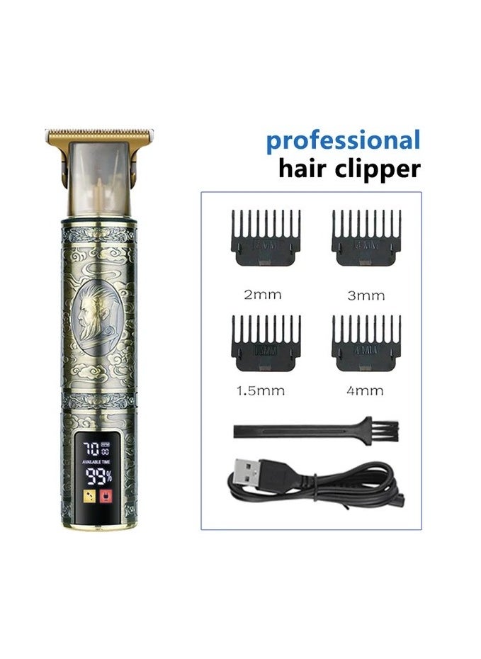 YACD Rechargeable Beard trimmer and hair clipper with LCD display for men  - Image 4