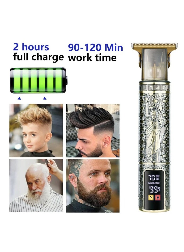 YACD Rechargeable Beard trimmer and hair clipper with LCD display for men  - Image 2
