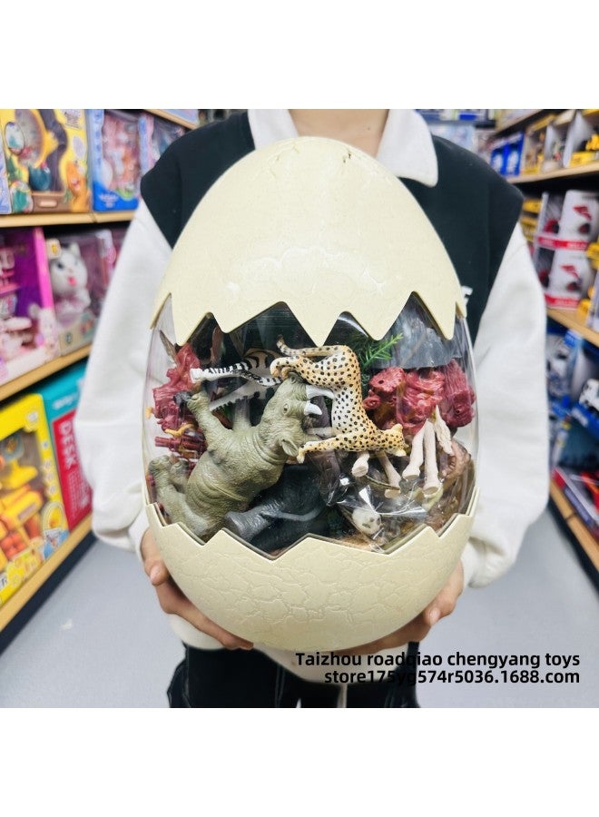 Children's Dinosaur Egg Toy Triceratops Tyrannosaurus Rex World Jungle Insect Wild Animal Model Male Girl Cognition-Color:Dinosaur Eggs (insects 50 Pieces Suit) - Image 3