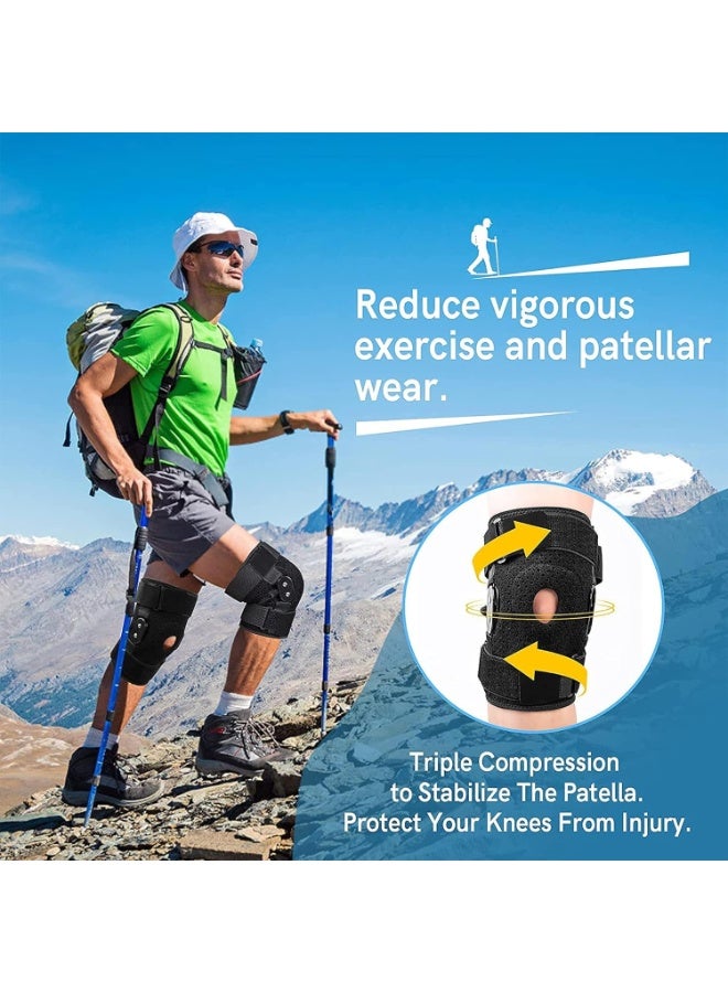 دعامة الركبة الطبية بظهر مفتوح – دعم قابل للتعديل للتعافي من إصابات الركبة وتخفيف الألم - Image 2