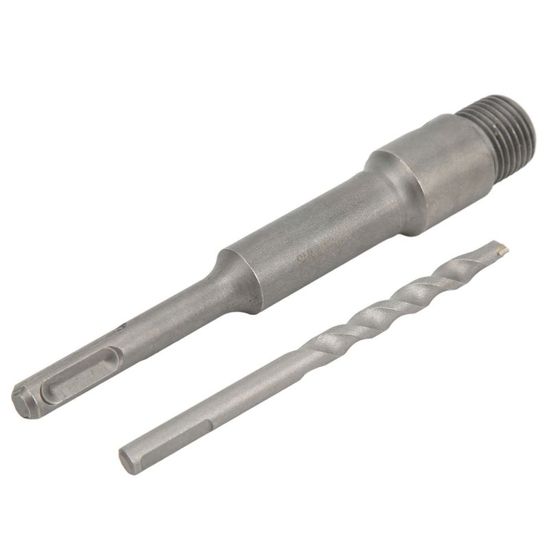 Electric Hollow Core Drill Bit Shank 155mm Silver Round Drill Bit Shank Adapter for Concrete Hole Saw - Image 1