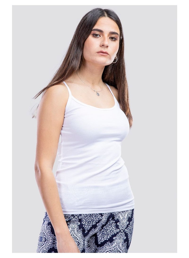 Mesery Mesery Bundle Of Two Cotton Stretch Plain Spaghetti Tops  - Image 3