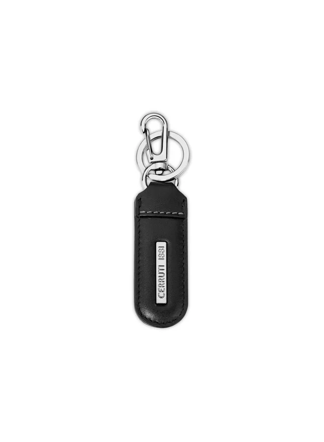 CERRUTI 1881 Cerrutis Black Genuine Leather Keyring For MenCEPR06878M-BLK