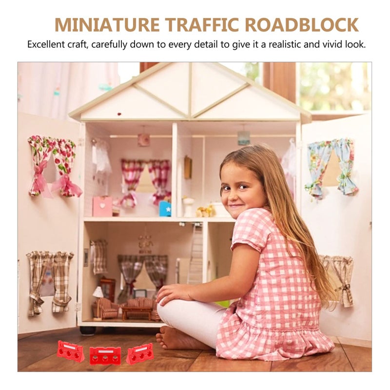 24 Pcs Miniature Road Barricade Toys for Train Layouts School Projects and Decorations - Image 3
