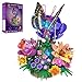 JMBricklayer Butterfly Building Set with Light for Adults Botanical Flowers Collection Building Blocks Set Creative Birthday Valentines Day Gift for Women Mom Girlfriend Wife - Image 2