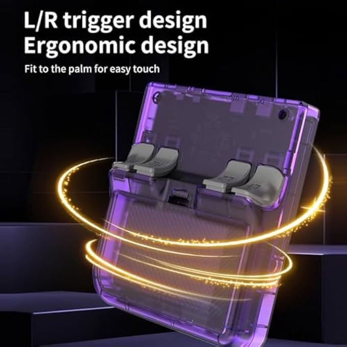 V10 RETRO HANDHELD GAME CONSOLE, 3.5 INCH IPS SCREEN MINI RETRO CONSOLE 3000MAH PORTABLE POCKET ARCADE, BUILT-IN 128G GAME CARD & 10000 CLASSIC GAMES, 8 HOURS BATTERY (PURPLE) - Image 4