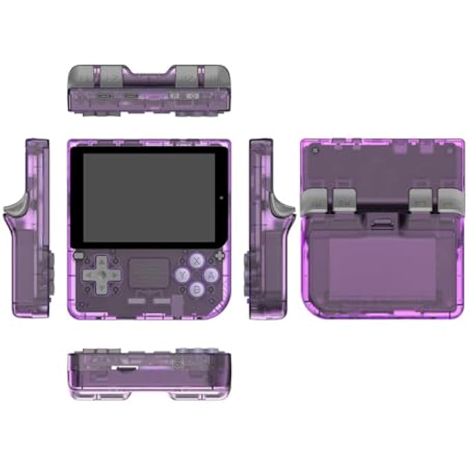 V10 RETRO HANDHELD GAME CONSOLE, 3.5 INCH IPS SCREEN MINI RETRO CONSOLE 3000MAH PORTABLE POCKET ARCADE, BUILT-IN 128G GAME CARD & 10000 CLASSIC GAMES, 8 HOURS BATTERY (PURPLE) - Image 3