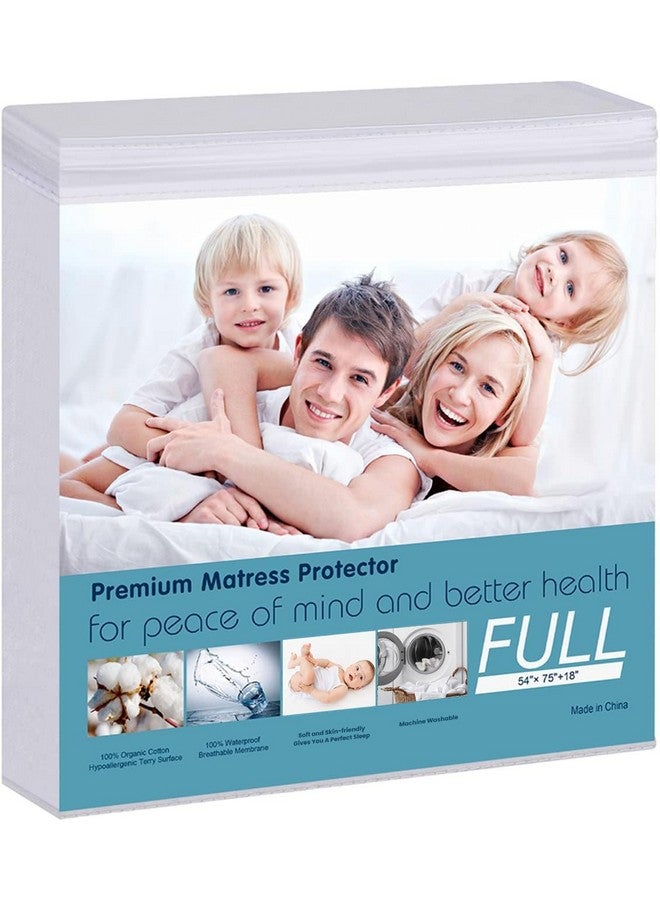 Foifope Waterproof Mattress Pad Protector 100% Organic Cotton Hypoallergenic Breathable Mattress Pad Cover, Deep Pocket  - Image 1