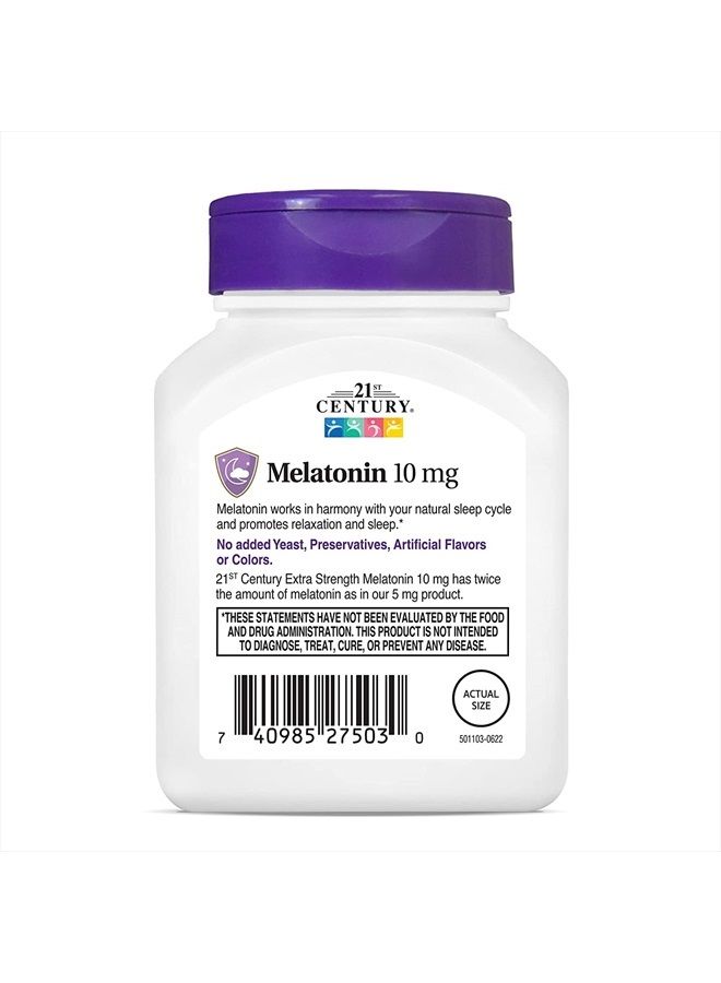 21st Century Extra Strength, Quick Dissolve Melatonin, Cherry, 10 mg, 360 Tablets - Image 3