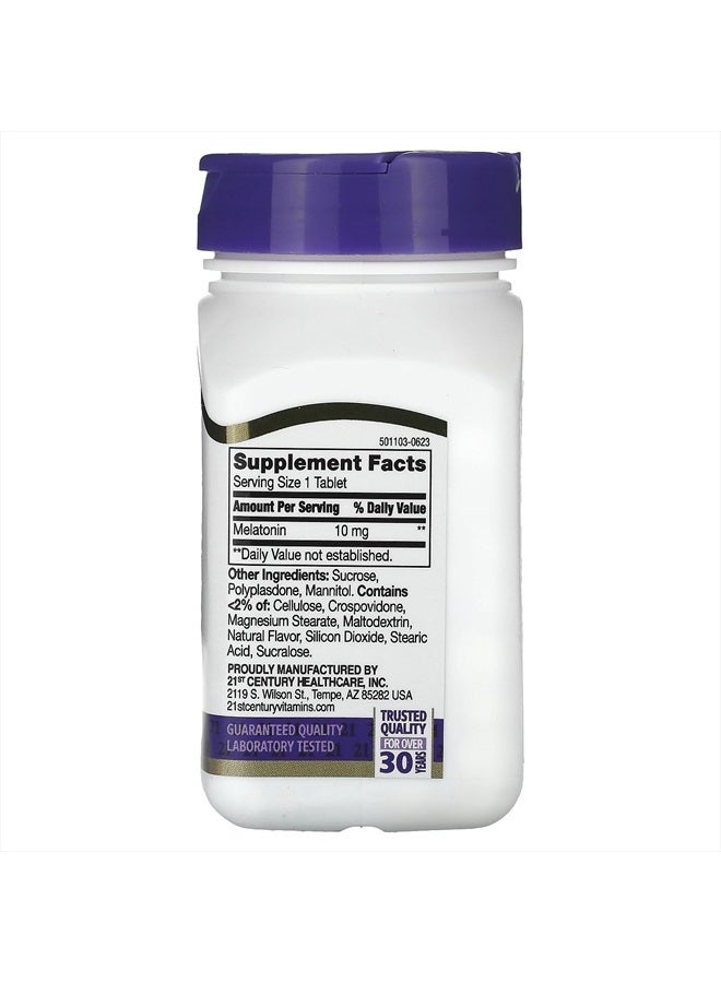 21st Century Extra Strength, Quick Dissolve Melatonin, Cherry, 10 mg, 360 Tablets - Image 2