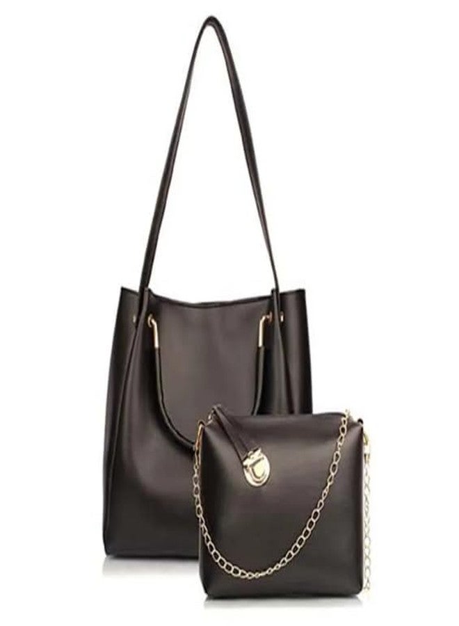 ARONPRO Women's Handbag Combo Latest Fashion PU Leather 1 Sling Bag, 1 Shoulder Bags, Set of 2 - Image 1
