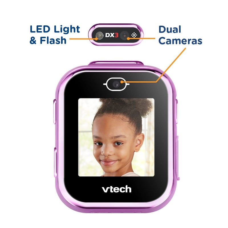 vtech ساعة VTech KidiZoom الذكية DX3، بنفسجي - Image 3
