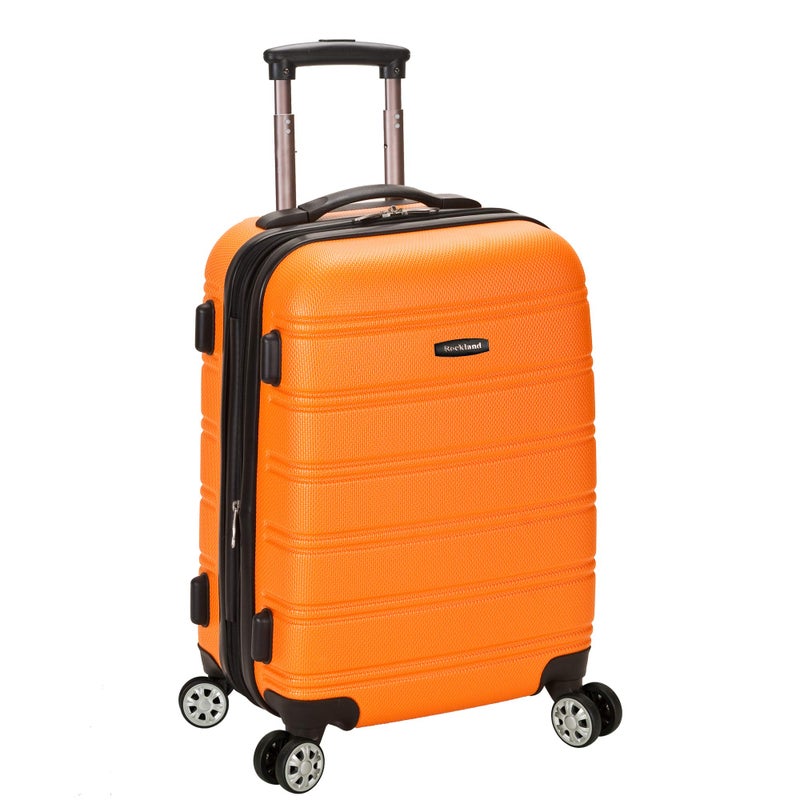 Rockland Melbourne Hardside Expandable Spinner Wheel Luggage, Orange, Carry-On 20-Inch - Image 1