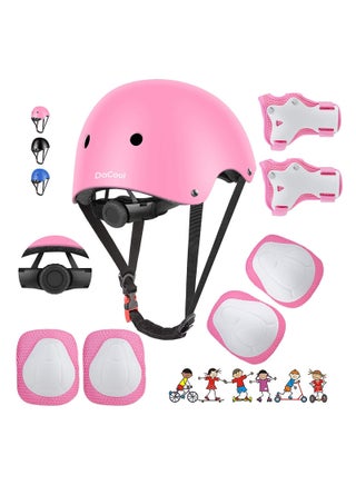Roller skating protective gear children's helmet set of riding elbow wristband skateboard skates balance bike helmet knee pads 7 pcs - pink - pzsku/Z13A6FE107287032001EAZ/45/_/1664271131/0a6b8b83-286c-46dd-889f-6431eaa7f0a8