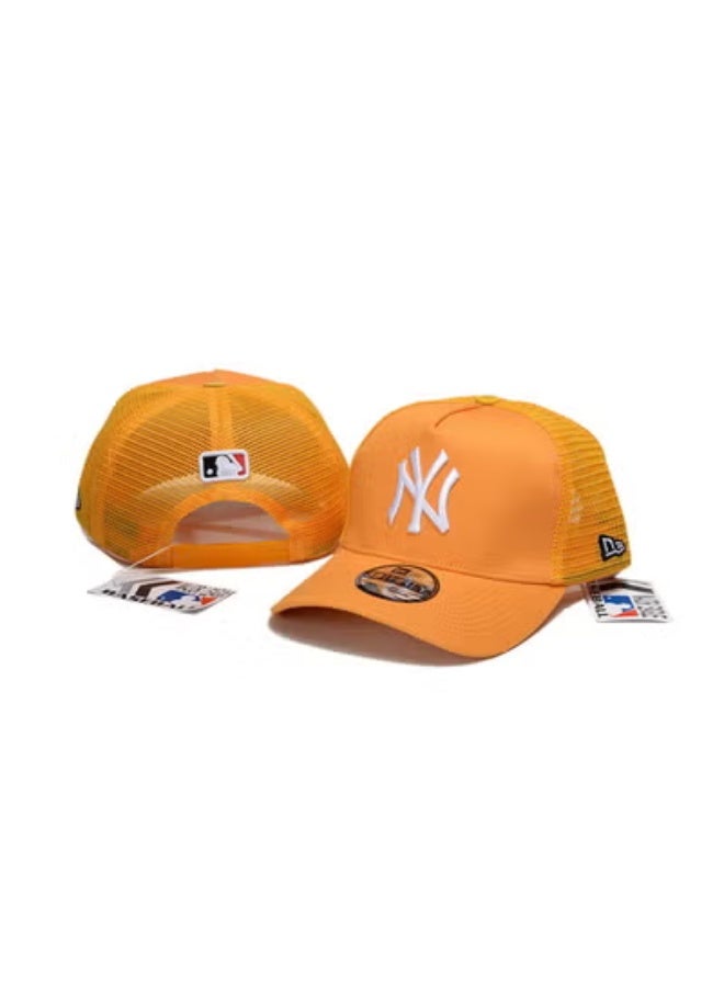 MLB New York Yankees Orange Trucker Cap with Embroidered Logo