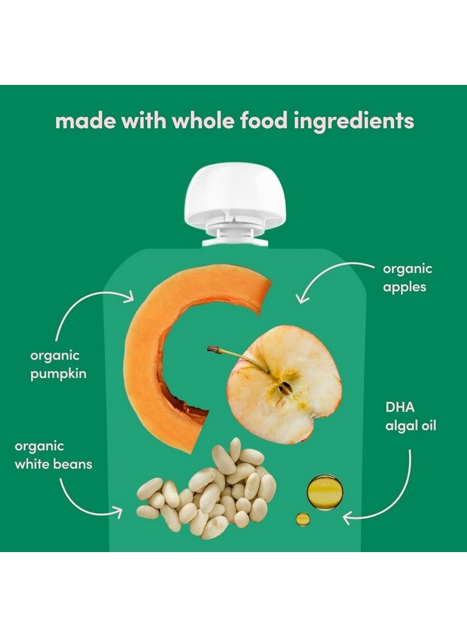 Cerebelly Baby Food Pouches - Organic Veggie Purees for Toddlers | No Added Sugar, Fiber, Non-GMO | Blended Toddler Pouches | 4 Ounce BPA-Free Pouch | White Bean Pumpkin Apple | 12 Count - Image 5