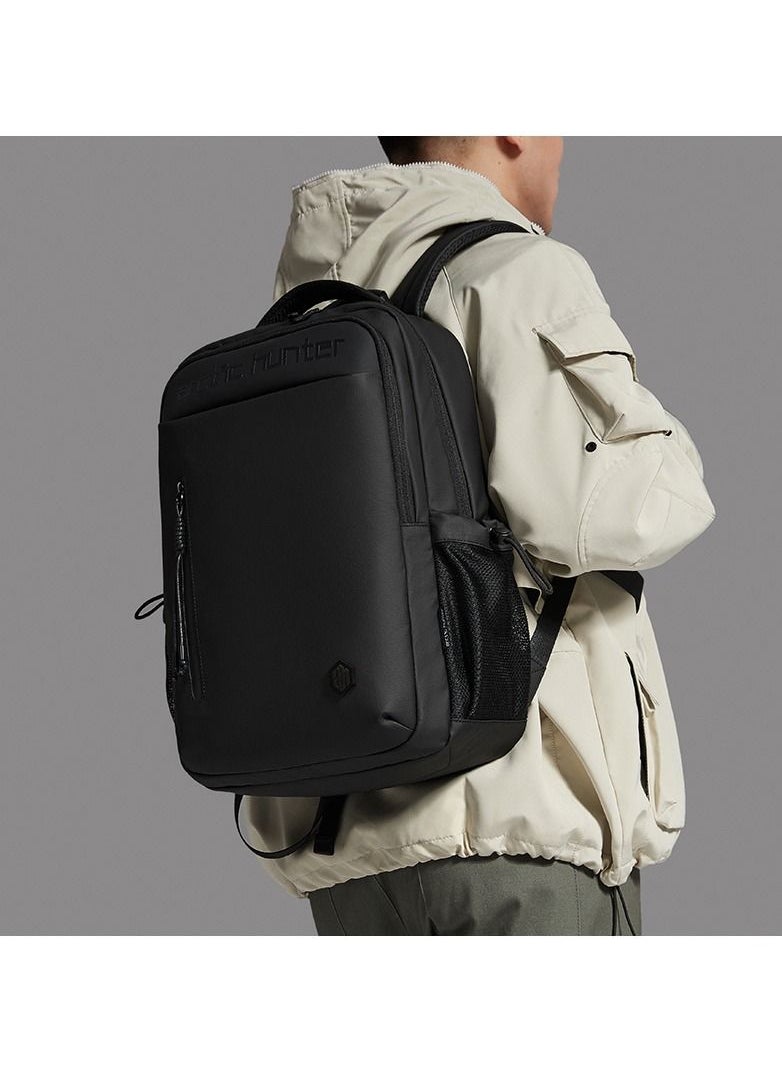 ARCTIC HUNTER - B00534 15.6-Inch Laptop Casual Multi-Function Oxford Waterproof Backpack Bag - Black - Image 1