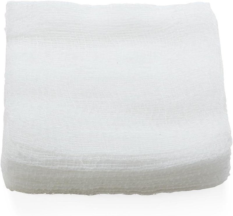 Medline Sterile 100% Cotton Woven Gauze Sponges, 4" x 4", 12-Ply, Ideal for Wound Dressing and General Cleaning, Pack of 10