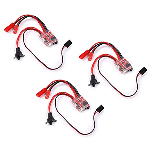 Teyleten Robot Mini 20A ESC Motor Speed RC ESC 2KHz Forward Reverse Brush Brake RC 2S for Controller Boat RC Car Tank (3PCS) - Image 1