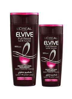 L'OREAL PARIS Elvive Fall Resist Shampoo 600ml + Shampoo 400ml For Weak and Fragile Hair  - Image 1
